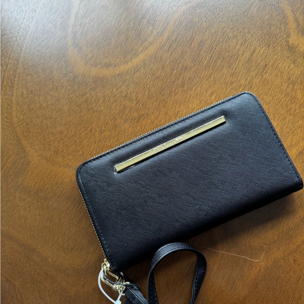 Steve Madden Black Wallet Sleek Leather Design - Picture 3 of 4